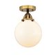 A thumbnail of the Innovations Lighting 288-1C-12-8 Beacon Semi-Flush Black Antique Brass / Matte White