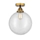 A thumbnail of the Innovations Lighting 288-1C-15-12 Beacon Semi-Flush Black Antique Brass / Clear
