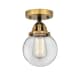 A thumbnail of the Innovations Lighting 288-1C-9-6 Beacon Semi-Flush Black Antique Brass / Clear