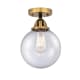 A thumbnail of the Innovations Lighting 288-1C-12-8 Beacon Semi-Flush Black Antique Brass / Seedy