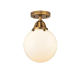 A thumbnail of the Innovations Lighting 288-1C-11-8 Beacon Semi-Flush Brushed Brass / Matte White