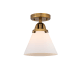 A thumbnail of the Innovations Lighting 288-1C-10-8 Cone Semi-Flush Brushed Brass / Matte White