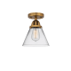 A thumbnail of the Innovations Lighting 288-1C-10-8 Cone Semi-Flush Brushed Brass / Clear