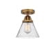 A thumbnail of the Innovations Lighting 288-1C-10-8 Cone Semi-Flush Brushed Brass / Seedy