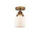 A thumbnail of the Innovations Lighting 288-1C-9-5 Bell Semi-Flush Brushed Brass / Matte White