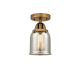 A thumbnail of the Innovations Lighting 288-1C-9-5 Bell Semi-Flush Brushed Brass / Silver Plated Mercury