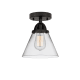 A thumbnail of the Innovations Lighting 288-1C-10-8 Cone Semi-Flush Matte Black / Clear