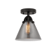 A thumbnail of the Innovations Lighting 288-1C-10-8 Cone Semi-Flush Matte Black / Plated Smoke