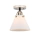 A thumbnail of the Innovations Lighting 288-1C-10-8 Cone Semi-Flush Black Polished Nickel / Matte White