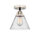 A thumbnail of the Innovations Lighting 288-1C-10-8 Cone Semi-Flush Black Polished Nickel / Seedy