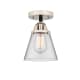 A thumbnail of the Innovations Lighting 288-1C-9-6 Cone Semi-Flush Black Polished Nickel / Clear