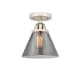 A thumbnail of the Innovations Lighting 288-1C-10-8 Cone Semi-Flush Polished Nickel / Plated Smoke