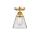 A thumbnail of the Innovations Lighting 288-1C-9-6 Cone Semi-Flush Satin Gold / Clear