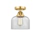 A thumbnail of the Innovations Lighting 288-1C-9-8 Bell Semi-Flush Satin Gold / Clear