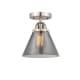 A thumbnail of the Innovations Lighting 288-1C-10-8 Cone Semi-Flush Brushed Satin Nickel / Plated Smoke