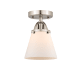 A thumbnail of the Innovations Lighting 288-1C-9-6 Cone Semi-Flush Brushed Satin Nickel / Matte White