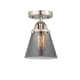 A thumbnail of the Innovations Lighting 288-1C-9-6 Cone Semi-Flush Brushed Satin Nickel / Plated Smoke