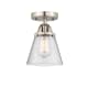 A thumbnail of the Innovations Lighting 288-1C-9-6 Cone Semi-Flush Brushed Satin Nickel / Seedy