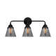 A thumbnail of the Innovations Lighting 288-3W-10-24 Cone Vanity Matte Black / Plated Smoke