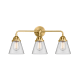 A thumbnail of the Innovations Lighting 288-3W-10-24 Cone Vanity Satin Gold / Clear