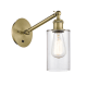 A thumbnail of the Innovations Lighting 317-1W-13-5 Clymer Sconce Antique Brass / Clear