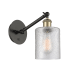 A thumbnail of the Innovations Lighting 317-1W-13-5 Cobbleskill Sconce Black Antique Brass / Clear