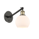 A thumbnail of the Innovations Lighting 317-1W-12-6 Athens Sconce Black Antique Brass / Matte White