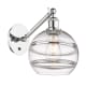 A thumbnail of the Innovations Lighting 317-1W-10-8 Rochester Sconce Polished Chrome / Clear
