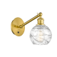 A thumbnail of the Innovations Lighting 317-1W-12-6 Athens Sconce Satin Gold / Clear Deco Swirl