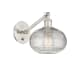 A thumbnail of the Innovations Lighting 317-1W-9-8 Ithaca Sconce Brushed Satin Nickel / Clear Ithaca