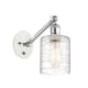 A thumbnail of the Innovations Lighting 317-1W-13-5 Cobbleskill Sconce White and Polished Chrome / Deco Swirl