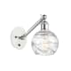 A thumbnail of the Innovations Lighting 317-1W-12-6 Athens Sconce White and Polished Chrome / Clear Deco Swirl