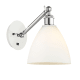 A thumbnail of the Innovations Lighting 317-1W-13-8 Bristol Sconce White and Polished Chrome / Matte White