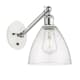 A thumbnail of the Innovations Lighting 317-1W-13-8 Bristol Sconce White and Polished Chrome / Seedy