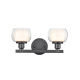 A thumbnail of the Innovations Lighting 330-2W-7-15 Cairo Vanity Black / White / Clear