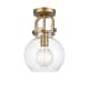 A thumbnail of the Innovations Lighting 410-1F Newton Brushed Brass / Clear