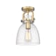 A thumbnail of the Innovations Lighting 410-1F-13-8 Newton Bell Flush Brushed Brass / Seedy