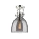 A thumbnail of the Innovations Lighting 410-1F-13-8 Newton Bell Flush Polished Nickel / Plated Smoke