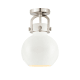 A thumbnail of the Innovations Lighting 410-1F-15-8 Newton Sphere Flush Polished Nickel