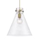 A thumbnail of the Innovations Lighting 410-1PL-17-14 Newton Cone Pendant Brushed Brass / Clear