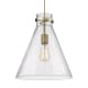 A thumbnail of the Innovations Lighting 410-1PL-17-14 Newton Cone Pendant Brushed Brass / Seedy