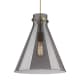 A thumbnail of the Innovations Lighting 410-1PL-17-14 Newton Cone Pendant Brushed Brass / Plated Smoke