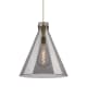 A thumbnail of the Innovations Lighting 410-1PL-20-18 Newton Cone Pendant Brushed Brass / Plated Smoke