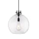 A thumbnail of the Innovations Lighting 410-1PL-17-16 Newton Sphere Pendant Matte Black / Clear