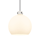 A thumbnail of the Innovations Lighting 410-1PL-18-18 Newton Sphere Pendant Matte Black / Matte White