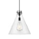 A thumbnail of the Innovations Lighting 410-1PL-20-18 Newton Cone Pendant Matte Black / Clear