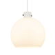 A thumbnail of the Innovations Lighting 410-1PL-18-18 Newton Sphere Pendant Polished Nickel / Matte White