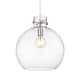 A thumbnail of the Innovations Lighting 410-1PL-15-14 Newton Sphere Pendant Satin Nickel / Clear