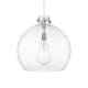 A thumbnail of the Innovations Lighting 410-1PL-18-18 Newton Sphere Pendant Satin Nickel / Clear