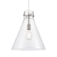 A thumbnail of the Innovations Lighting 410-1PL-17-14 Newton Cone Pendant Satin Nickel / Clear